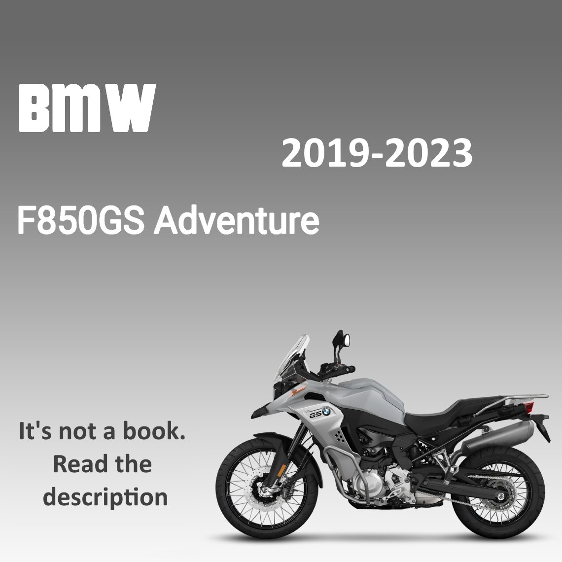 Bmw F850 gs Adventure Workshop Manual 2019-2023