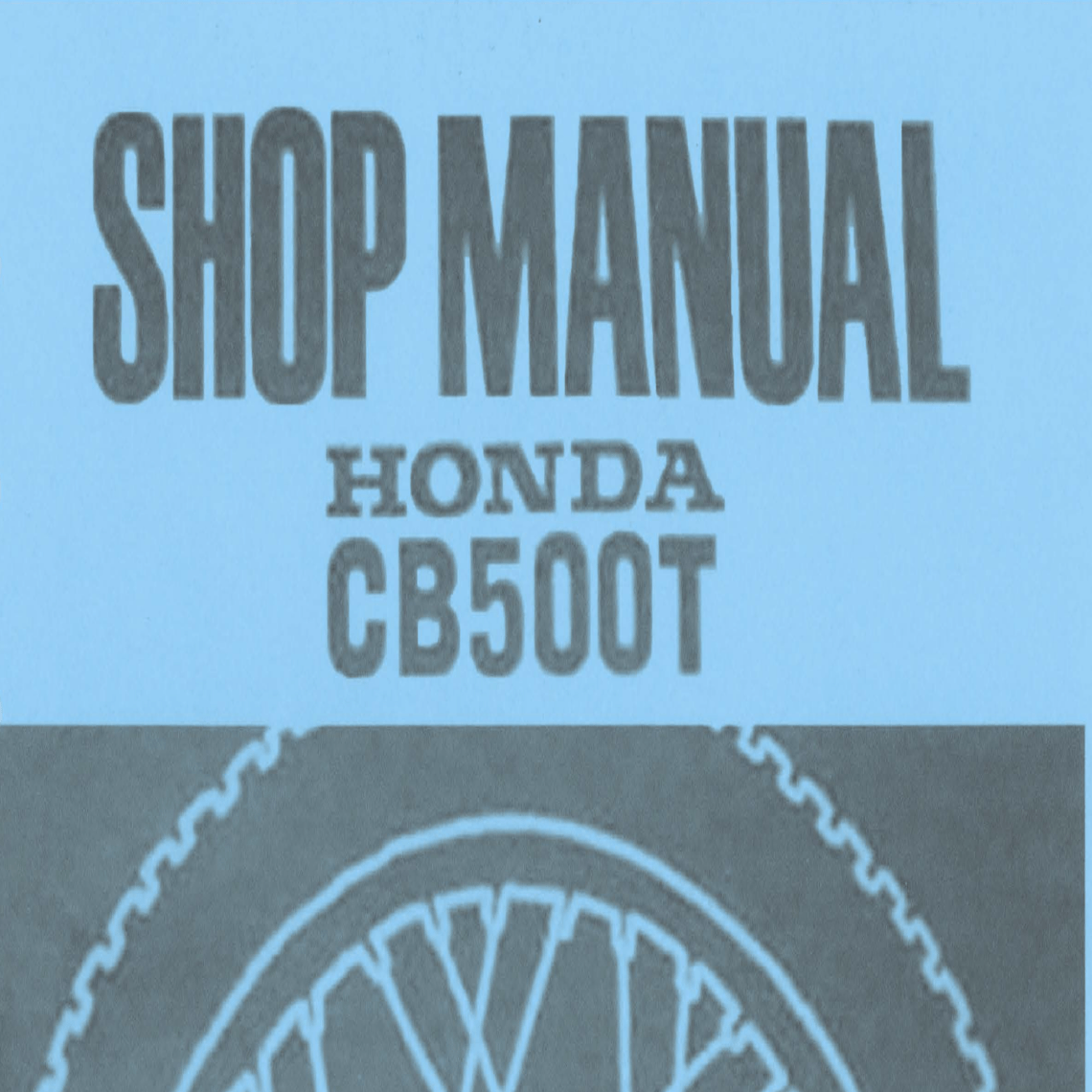 Repair manual for Honda CB500T